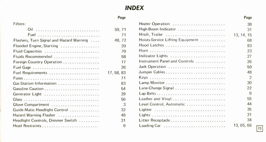 1973 Cadillac Owners Manual Page 40